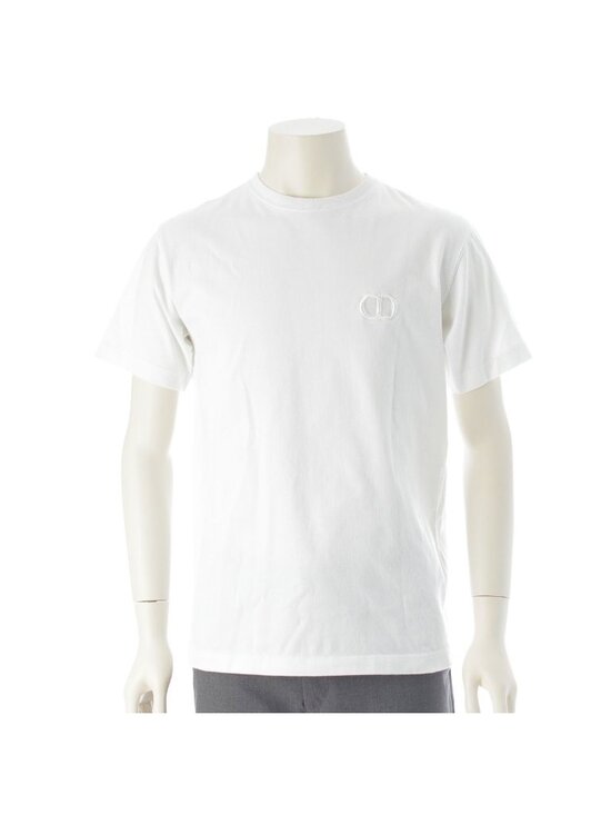 Christian Dior Tops - Dior CD Icon Cotton Regular Fit T-Shirt Jersey Short Sleeve Top White XS